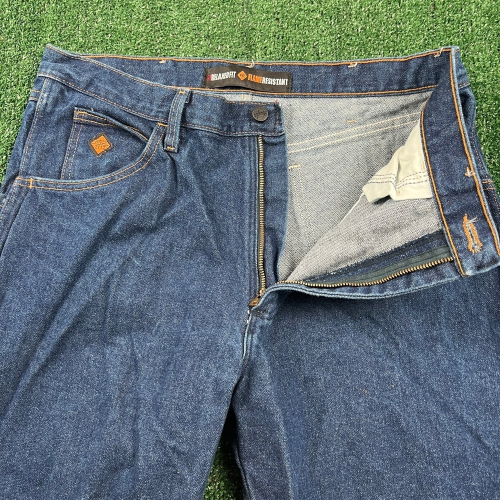 Wrangler FR Flame Resistant Cowboy Cut FR13MWZ Jeans Men's 34x32" Dark Wash Blue